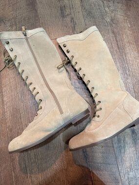 Joyfolie Aelin Talk Boot Suede Lace-Up Kids Boots